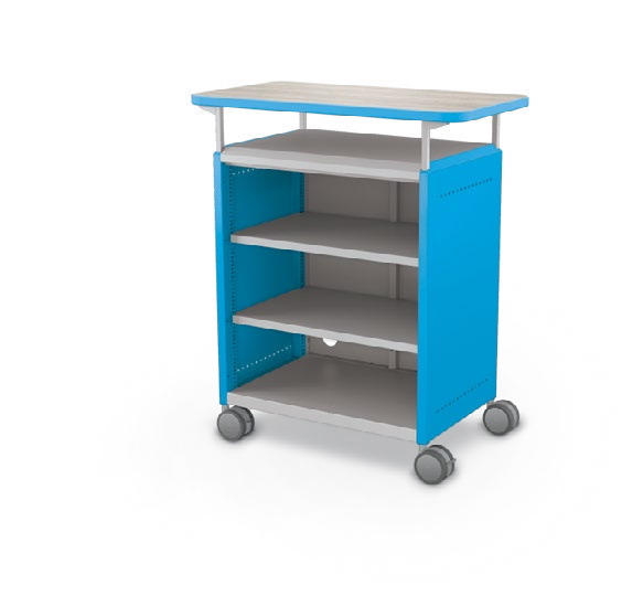 MooreCo Midi H2 — Standard / No Doors / Shelves / Laminate. Verified matching front configuration; back panel is not visible. Finish representative.