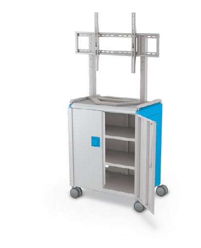 MooreCo Midi H2 — Standard / With Doors / Shelves / TV Mount. Verified matching front configuration; back panel is not visible. Finish representative.