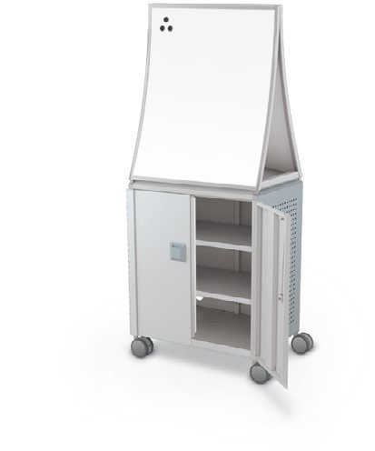 MooreCo Midi H2 — Peg / With Doors / Shelves / Ogee. Verified matching front configuration; back panel is not visible. Finish representative.