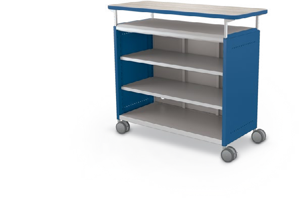 MooreCo Maxi H2 — Standard / No Doors / Shelves / Laminate. Verified matching front configuration; back panel is not visible. Finish representative.