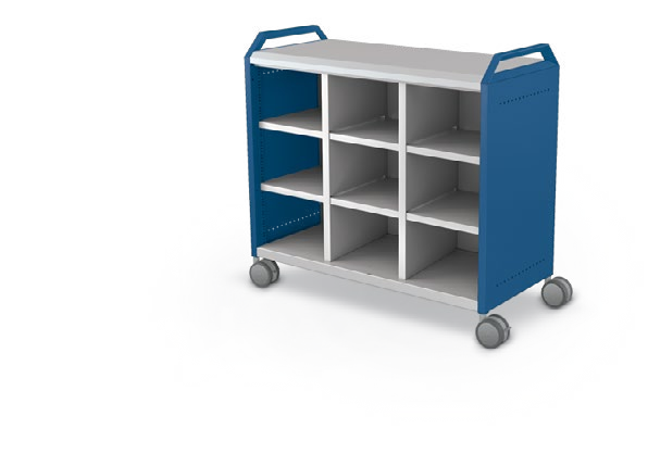 MooreCo Maxi H2 — Standard / No Doors / Cubbies / Handles. Verified matching front configuration; back panel is not visible. Finish representative.