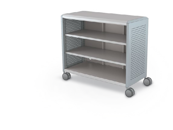 MooreCo Maxi H2 — Peg / No Doors / Shelves. Verified matching front configuration; back panel is not visible. Finish representative.