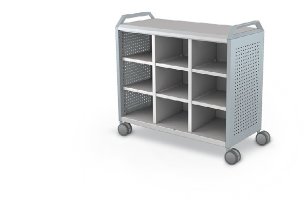 MooreCo Maxi H2 — Peg / No Doors / Cubbies / Handles. Verified matching front configuration; back panel is not visible. Finish representative.