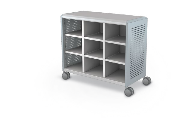 MooreCo Maxi H2 — Peg / No Doors / Cubbies. Verified matching front configuration; back panel is not visible. Finish representative.