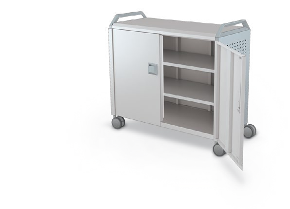 MooreCo Maxi H2 — Peg / With Doors / Shelves / Handles. Verified matching front configuration; back panel is not visible. Finish representative.