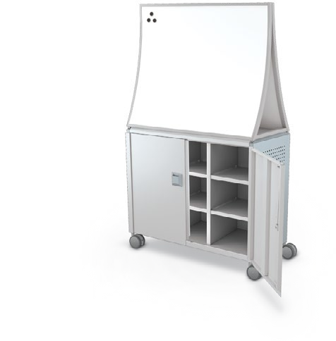 MooreCo Maxi H2 — Peg / With Doors / Cubbies / Ogee. Verified matching front configuration; back panel is not visible. Finish representative.