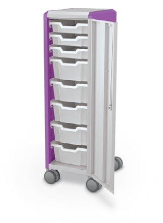 MooreCo Mini H3 — Standard / Right / (3) 3" Totes + (5) 6" Totes. Verified matching front configuration; back panel is not visible. Finish representative.