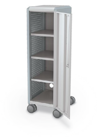MooreCo Mini H3 — Peg / Right / Shelves. Verified matching front configuration; back panel is not visible. Finish representative.