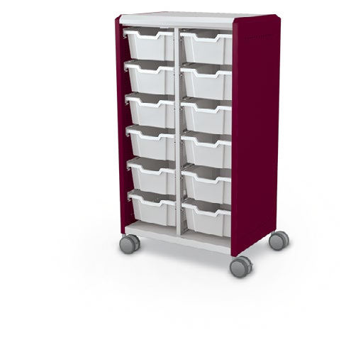 MooreCo Midi H3 — Standard / No Doors / (12) 6" Totes. Verified matching front configuration; back panel is not visible. Finish representative.