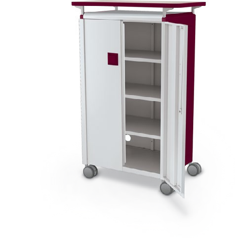 MooreCo Midi H3 — Standard / With Doors / Shelves / Laminate. Verified matching front configuration; back panel is not visible. Finish representative.