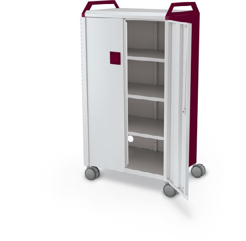 MooreCo Midi H3 — Standard / With Doors / Shelves / Handles. Verified matching front configuration; back panel is not visible. Finish representative.