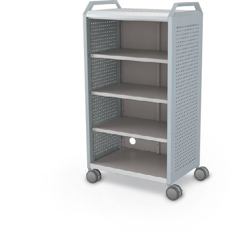 MooreCo Midi H3 — Peg / No Doors / Shelves / Handles. Verified matching front configuration; back panel is not visible. Finish representative.