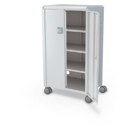 MooreCo Midi H3 — Peg / With Doors / Shelves. Verified matching front configuration; back panel is not visible. Finish representative.