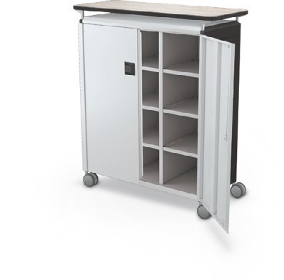MooreCo Maxi H3 — Standard / With Doors / Cubbies / Laminate. Verified matching front configuration; back panel is not visible. Finish representative.