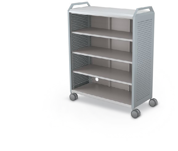 MooreCo Maxi H3 — Peg / No Doors / Shelves / Handles. Verified matching front configuration; back panel is not visible. Finish representative.