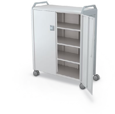 MooreCo Maxi H3 — Peg / With Doors / Shelves / Handles. Verified matching front configuration; back panel is not visible. Finish representative.
