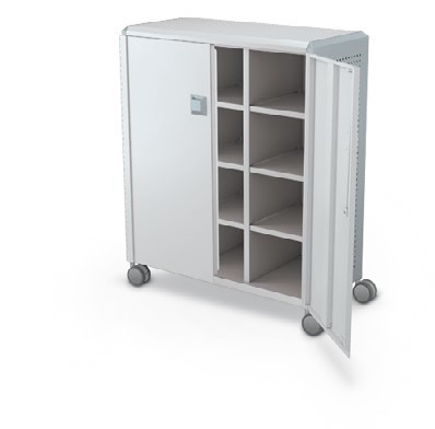 MooreCo Maxi H3 — Peg / With Doors / Cubbies. Verified matching front configuration; back panel is not visible. Finish representative.