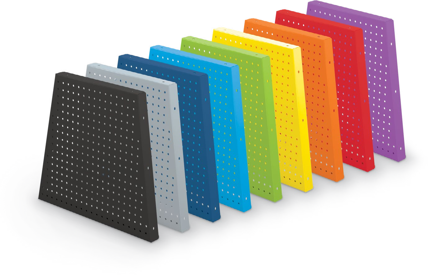 Compass Makerspace Table Accessories — Side Panels (set of 2). Accessory verified; colors shown are representative options, not the supplied quantity.