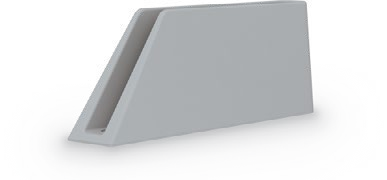 Porcelain Steel Lap Board — Docking Channel. Exact accessory model verified from manufacturer labeled photo. Board, markers and desk shown for context are not included.