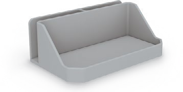 Porcelain Steel Lap Board — Double Docking Channel + Marker Tray. Exact accessory model verified from manufacturer labeled photo. Board, markers and desk shown for context are not included.
