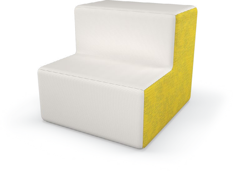 Elevate Steps — Elevate Steps 2-Tier Straight Seat. Configuration verified; upholstery/finish representative.