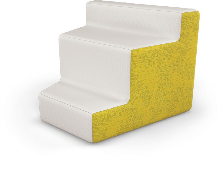 Elevate Steps — Elevate Steps 3-Tier Inside Wedge. Configuration verified; upholstery/finish representative.