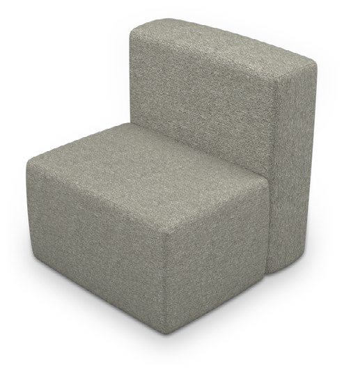 Elevate Wind Soft Seating — Elevate Wind 1-1/2 Seat Lounge Chair. Configuration verified; upholstery/finish representative.
