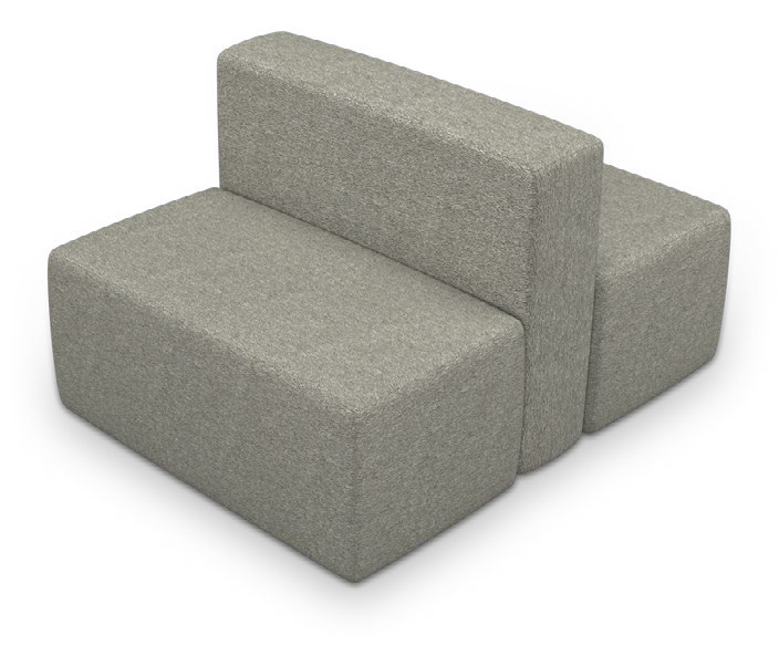 Elevate Wind Soft Seating — Elevate Wind 2-Sided Loveseat. Configuration verified; upholstery/finish representative.