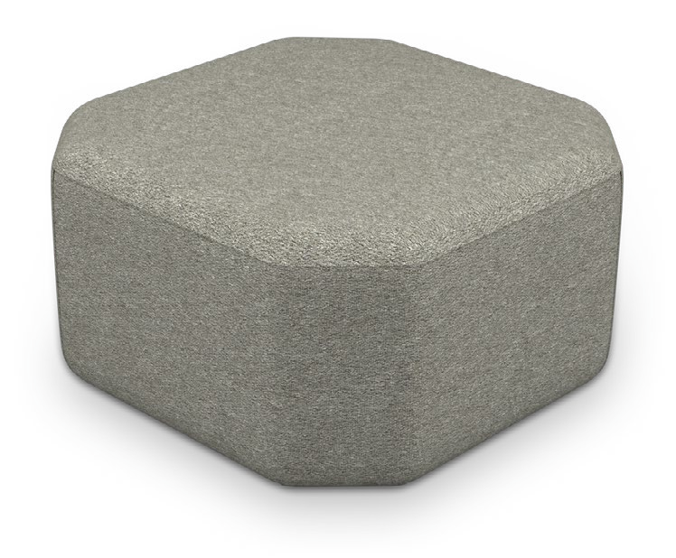 Elevate Wind Soft Seating — Elevate Wind Octagonal Ottoman. Configuration verified; upholstery/finish representative.