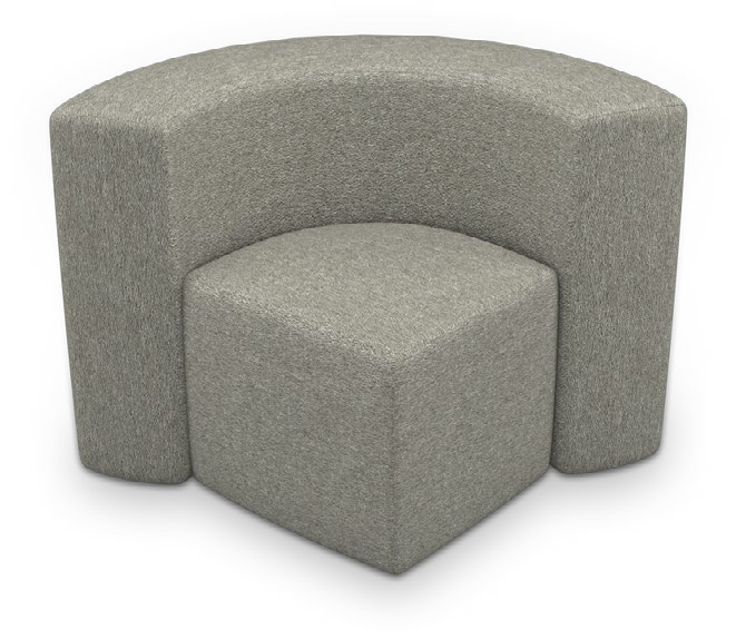 Elevate Wind Soft Seating — Elevate Wind Quartile Chair. Configuration verified; upholstery/finish representative.