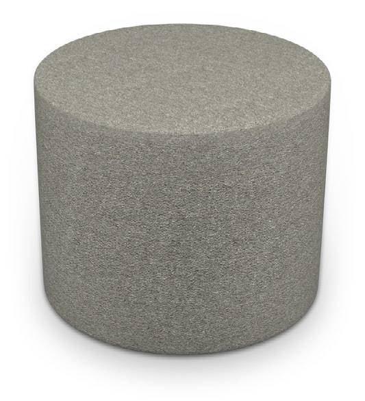 Elevate Wind Soft Seating — Elevate Wind Round Ottoman – 24". Configuration verified; upholstery/finish representative.
