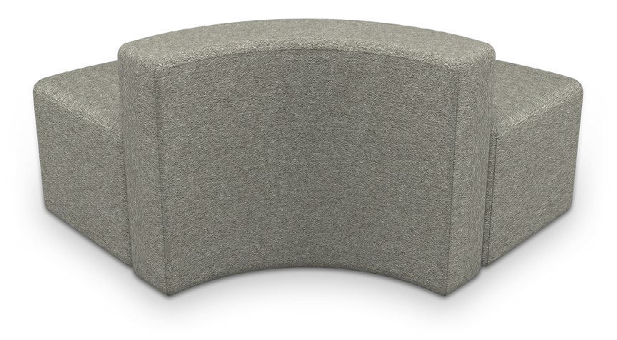 Elevate Wind Soft Seating — Elevate Wind 90º Outside Arch. Configuration verified; upholstery/finish representative.