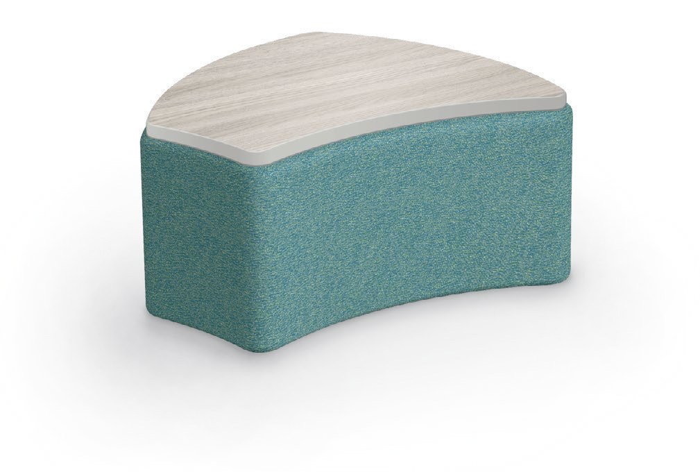 Shapes Bench — Shapes Bench – Table Top. Configuration verified; upholstery/finish representative.