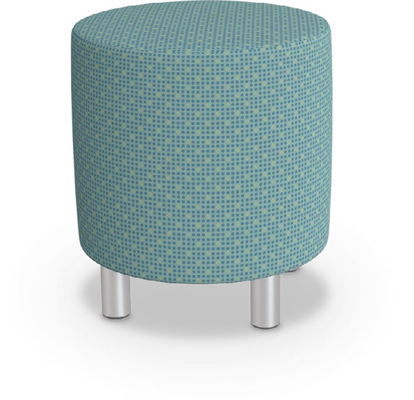 Soft Seating Stool — Round / 20H. Configuration verified; upholstery/finish representative.