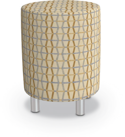 Soft Seating Stool — Round / 24H. Configuration verified; upholstery/finish representative.