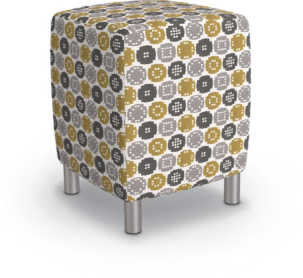 Soft Seating Stool — Square / 24H. Configuration verified; upholstery/finish representative.