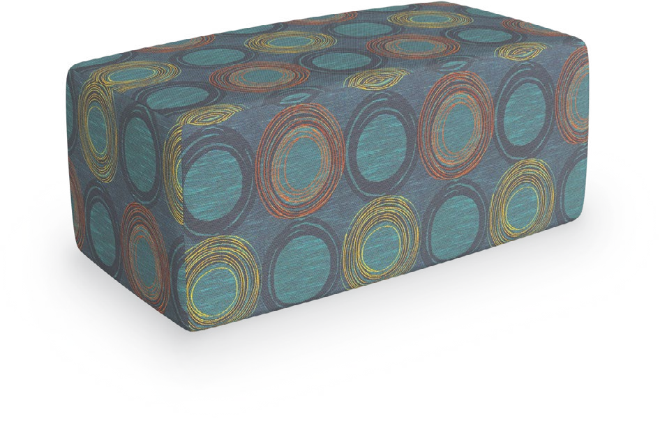 Schoolworks Storage Soft Seating — Schoolworks Straight High Ottoman (18"H). Configuration verified; upholstery/finish representative.