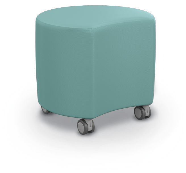 Blossom Soft Seating Stools — Casters. Configuration verified; upholstery/finish representative.