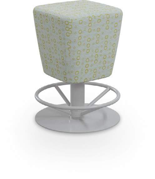 Urdu Stool — Square – 24". Configuration verified; upholstery/finish representative.