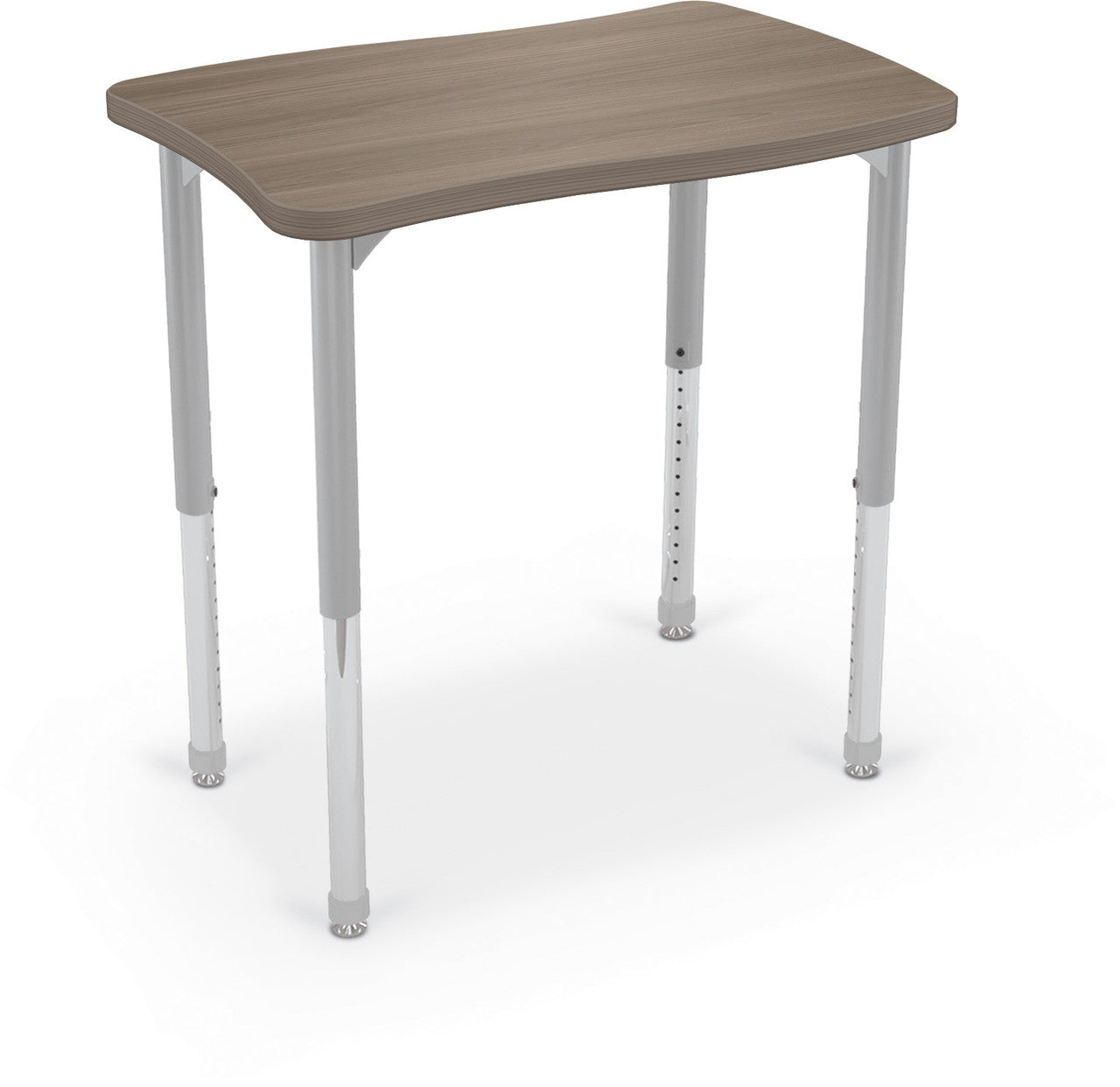 Hierarchy Creator Desks — Rectangle. Shape verified from retailer product page; finish, leg color and height setting representative.