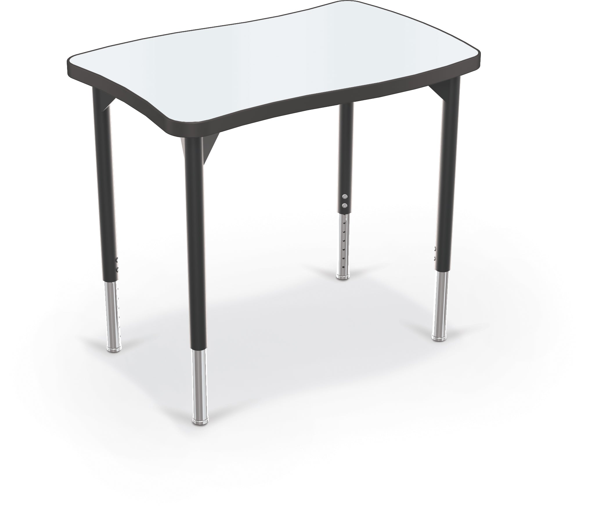 MooreCo Hierarchy Creator Desk + Porcelain Steel Top. Representative product-family image; size, color and configuration depend on selection.