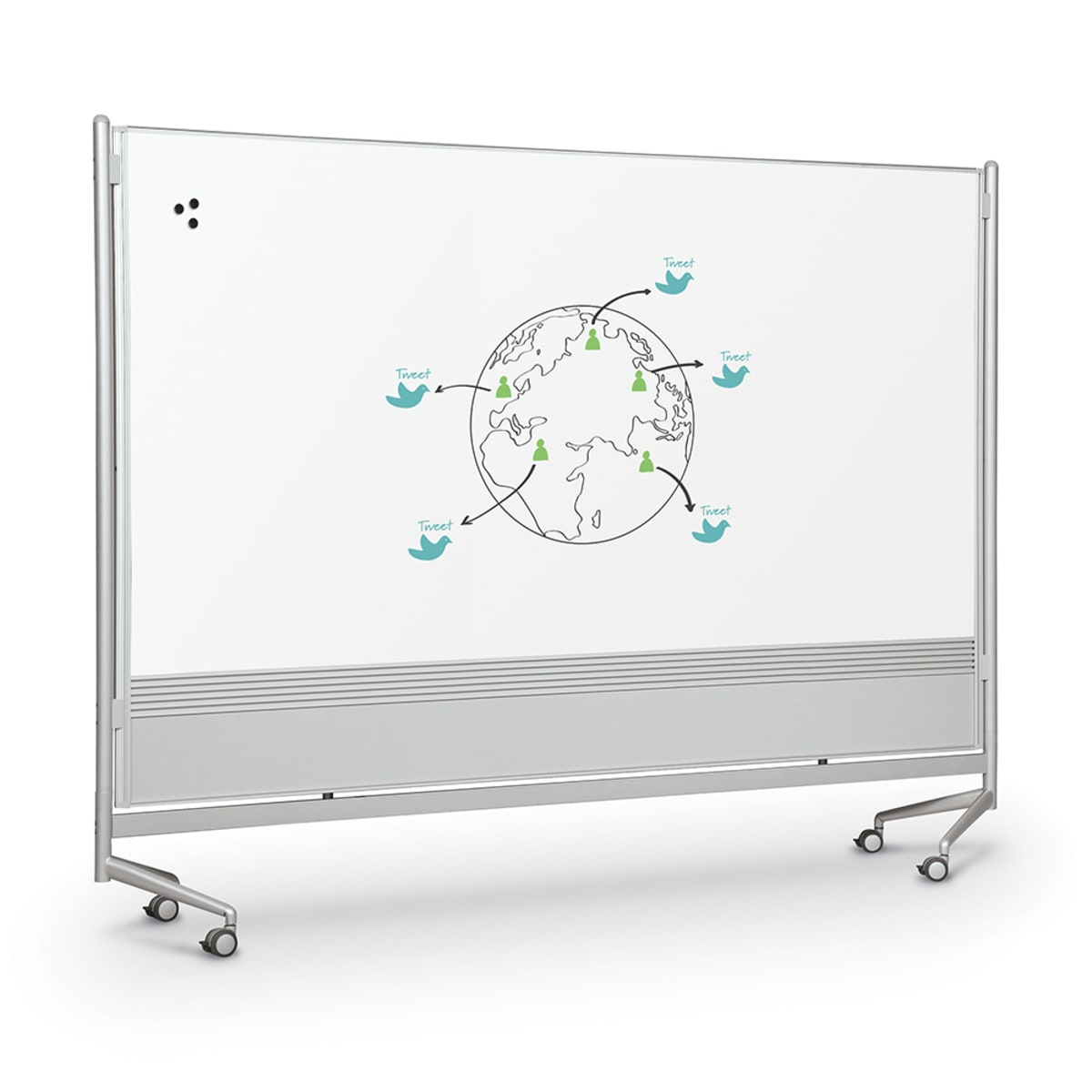 MooreCo DOC Mobile Room Divider & Display Panel. Representative product-family image; size, color and configuration depend on selection.