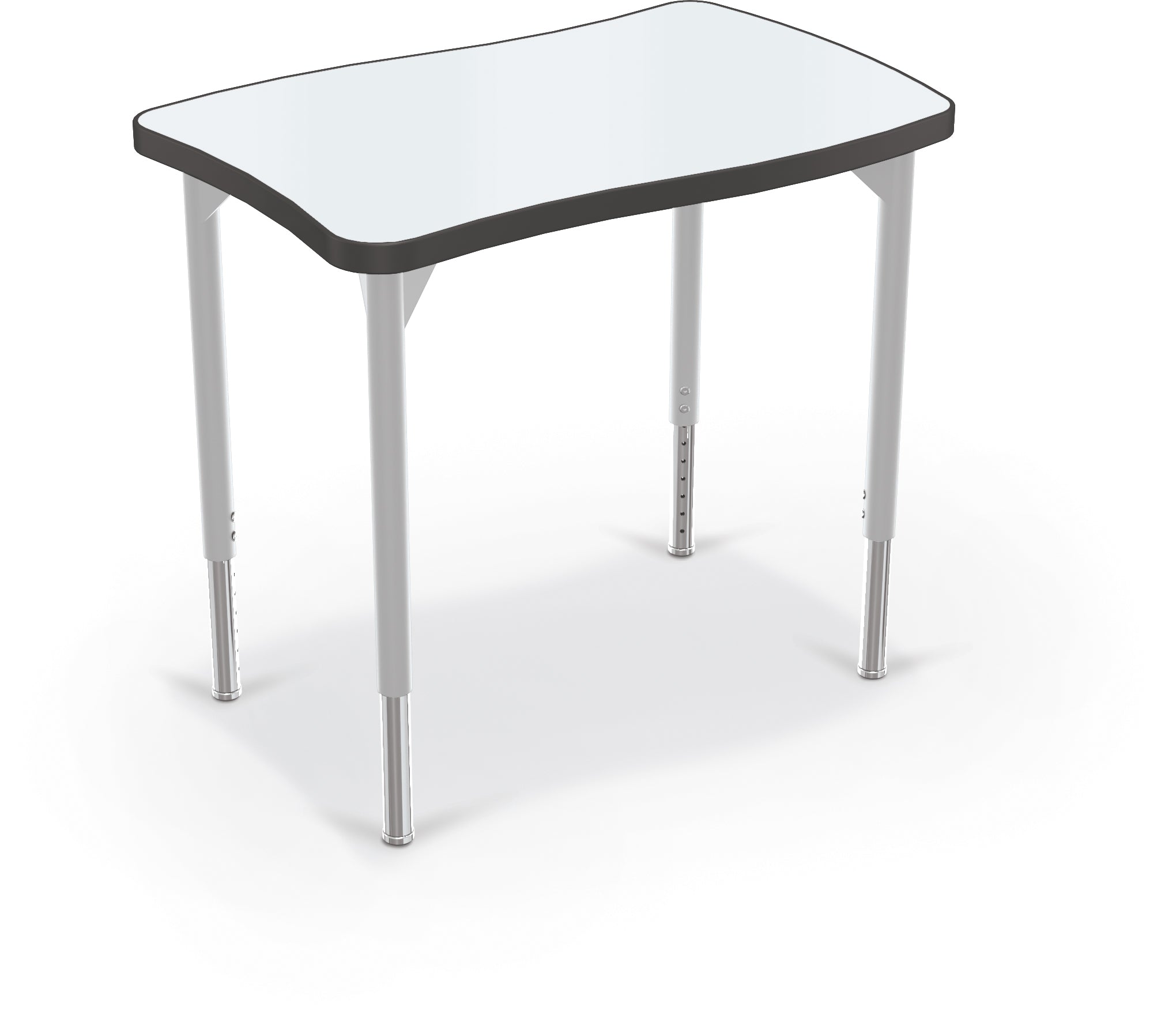 MooreCo Hierarchy Creator Desk + Porcelain Steel Top. Representative product-family image; size, color and configuration depend on selection.