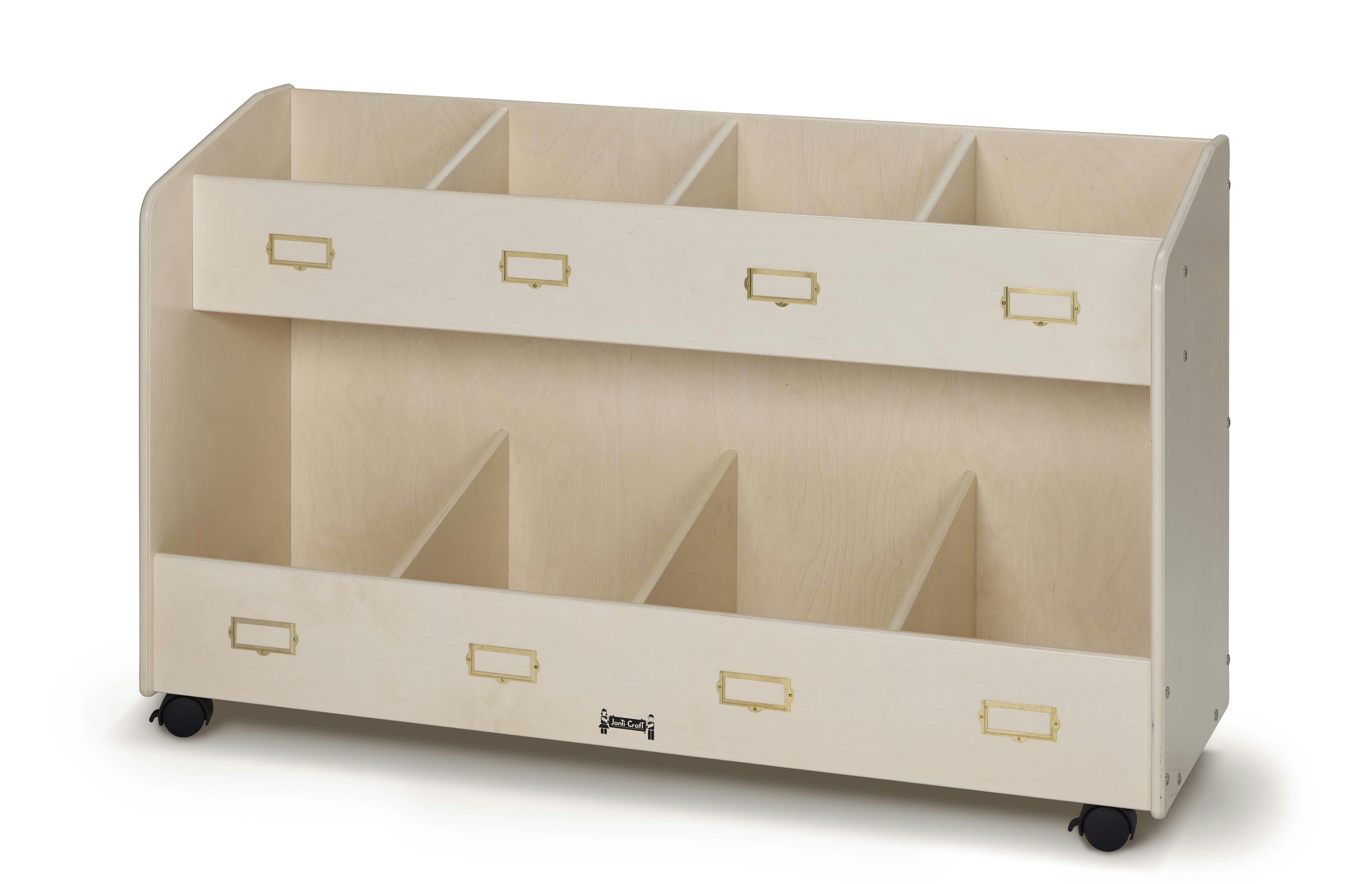 Jonti-Craft® 8 Section Mobile White Book Cart Organizer